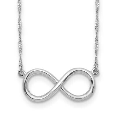 Polished Infinity Necklace 14k White Gold SF2652-16.75, MPN: SF2652-16.75, 886774012186