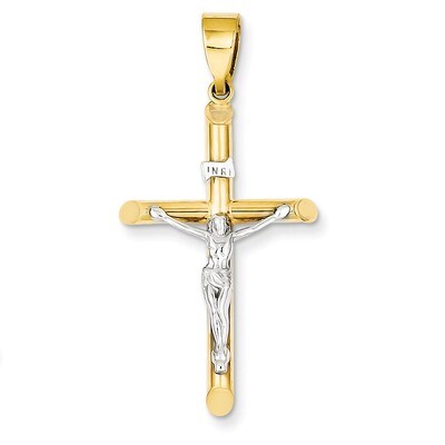 Hollow Crucifix Pendant 14k Two-Tone Gold K4324, MPN: K4324, 869786042105