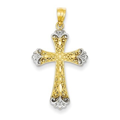Reversible Cross Pendant 14k Gold Rhodium D4416, MPN: D4416, 883957457116