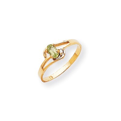 0.01ct. Diamond &amp; 5x3 Oval Gemstone Ring Mounting 14k Gold Polished X9712, MPN: X9712,