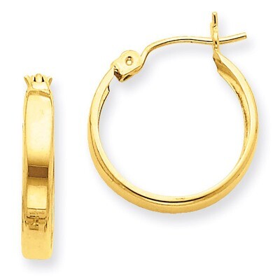 3mm Hoop Earrings 14k Gold Polished TF151, MPN: TF151, 886774731490