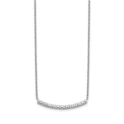 Curved Bar Necklace 14k White Gold Diamond PM3732-025-WA, MPN: PM3732-025-WA, 883957207728