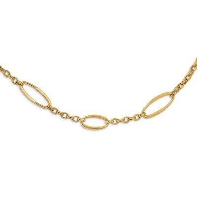 Leslie&#39;s Fancy Link Necklace 30 Inch 14k Gold Polished HB-LF1122-30, MPN: LF1122-30, 191101148163