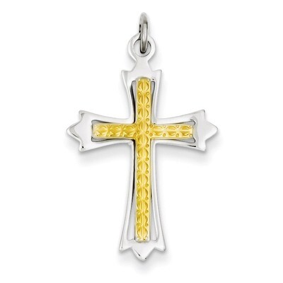 Gold-plated Cross Pendant Sterling Silver QC5254, MPN: QC5254, 886774109459