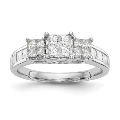 Complete Diamond Cluster Engagement Ring 14k White Gold RM2384E-100-WAA, MPN: RM2384E-100-WAA, RM23…