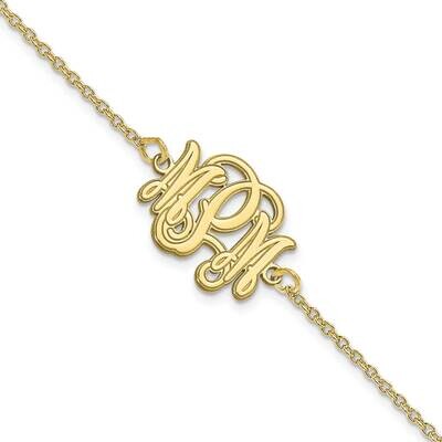 Etched Outline Monogram Bracelet 10k Gold 10XNA1266Y, MPN: 10XNA1266Y, 196904159958