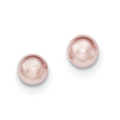 6-7mm Purple Freshwater Cultured Button Pearl Stud Earrings Sterling Silver QE12691, MPN: QE12691, …