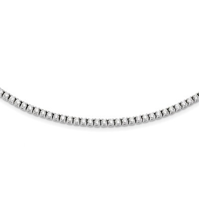 17.5 Inch 1Holds 163 2.2mm 6.68ct Necklace Mtg 14k white Gold X10002W, MPN: X10002W,