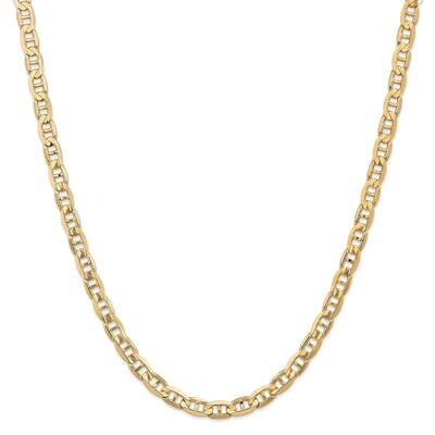 6.25mm Concave Anchor Chain 26 Inch 14k Gold CCA160-26, MPN: CCA160-26, 883957172576