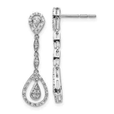 Dangle Earrings 14k White Gold Diamond EM5571-025-WA, MPN: EM5571-025-WA, 883957464770