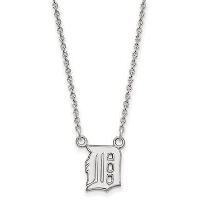 Detroit Tigers Small Pendant with Chain Necklace 10k White Gold 1W015TIG-18, MPN: 1W015TIG-18, 8867…