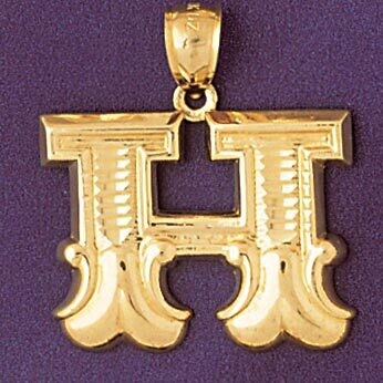 Dazzlers Jewelry Initial H Pendant Necklace Charm Bracelet in Yellow, White or Rose Gold 9577h, MPN…