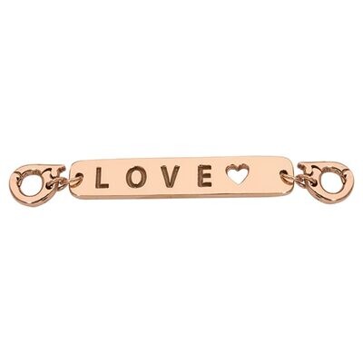 Nikki Lissoni Carved Love Tag Rose Gold-plated 40 x 7mm D1242RGL, MPN: D1242RGL, 8719075304334