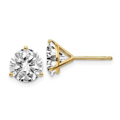 4ct. 8.0mm Round J-K Color Moissanite Earrings 14k Gold YG322-12MB, MPN: YG322-12MB,