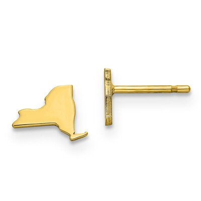 New York State Small Earrings Gold-plated on Silver Engravable XNE50GP-NY, MPN: XNE50GP-NY, 8867745…
