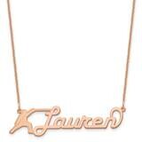 Customized Name Plate Necklace 14k Rose Gold Medium XNA1050R, MPN: XNA1050R,