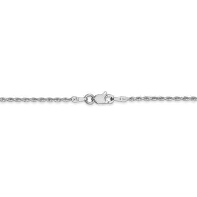 28 Inch 1.5mm Diamond-cut Rope Chain 14k White Gold 012W-28, MPN: 012W-28, 886774030548