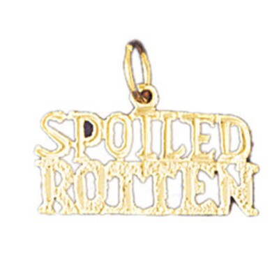 Dazzlers Jewelry Spoiled Rotten Pendant Necklace Charm Bracelet in Yellow, White or Rose Gold 10587…
