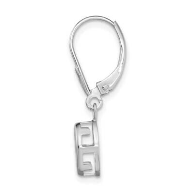 Oval 8 X 6mm Back-Set Dangle Leverback Earring Mounting 14k White Gold WG411-2, MPN: WG411-2,