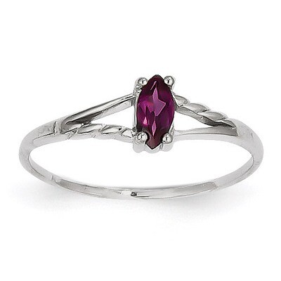 Rhodolite Garnet Birthstone Ring 14k White Gold XBR195, MPN: XBR195, 883957444796