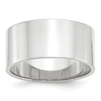 10mm Lightweight Flat Band 10k White Gold WFLL100 Engravable, MPN: WFLL100, 886774465616
