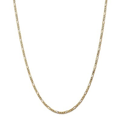 Leslie&#39;s 2.75mm Flat Figaro Chain 22 Inch 14k Gold HB-7073-22, MPN: 7073-22, 191101847660