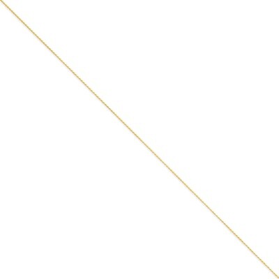 1mm Solid Diamond-cut Spiga Chain 18 Inch 14k Gold PEN130-18, MPN: PEN130-18, 883957130187