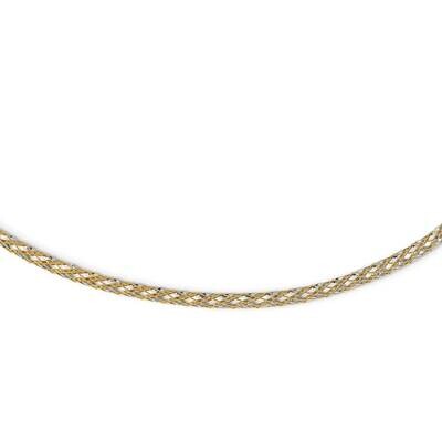 Woven Mesh Necklace 14k Two-tone Gold SF2685-17.25, MPN: SF2685-17.25, 191101982187