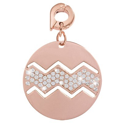 Nikki Lissoni Sparkling Waves Charm Rose Gold-Plated 25mm D1107RGL, MPN: D1107RGL, 8718819232797