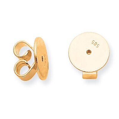 Heart Leg Ultra Heavy Friction Earring Nut 14k Yellow Gold YG2719, MPN: YG2719,