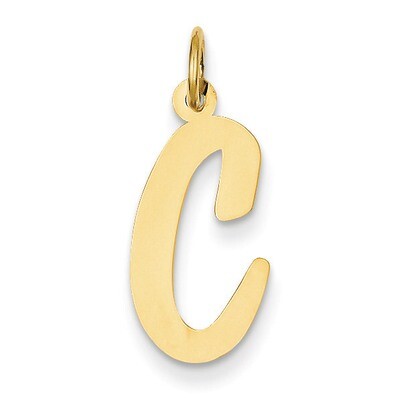 Large Script Initial C Charm 14k Gold YC662C, MPN: YC662C, 886774137339