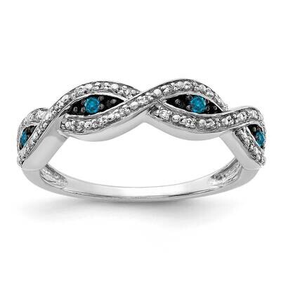 White &amp; Blue Diamond Ring 14k White Gold RM5690-BD-016-WA, MPN: RM5690-BD-016-WA, 883957283791