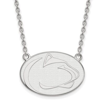 Penn State University Large Pendant with Chain Necklace 14k White Gold 4W020PSU-18, MPN: 4W020PSU-1…