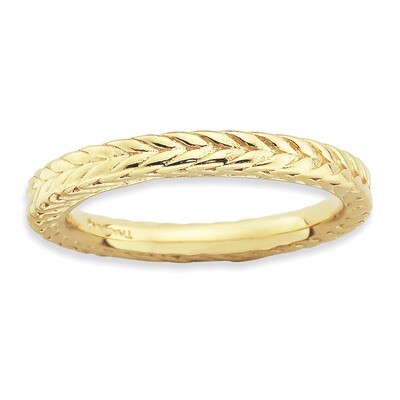 Gold-plated Domed Ring - Sterling Silver QSK875, MPN: QSK875, 886774227733