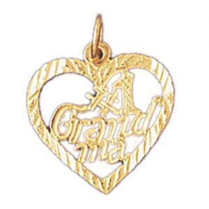 Dazzlers Jewelry Number One Grandma Pendant Necklace Charm Bracelet in Yellow, White or Rose Gold 1…