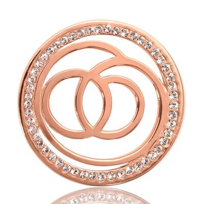 Nikki Lissoni Sophisticated Rose Gold Plated 33mm Coin C1032RGM, MPN: C1032RGM, 8718627460979