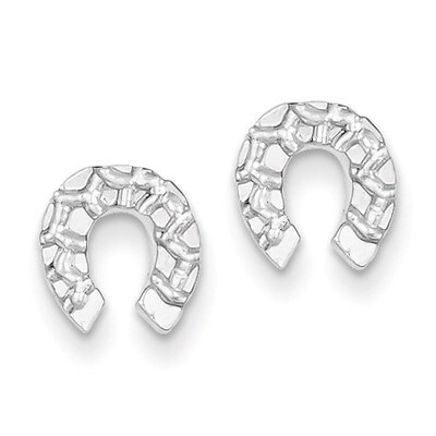 Horseshoe Mini Earrings Sterling Silver QE117, MPN: QE117, 883957921792