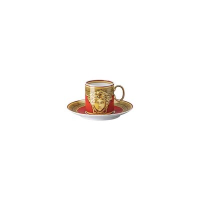 Versace Medusa Amplified Golden Coin AD Cup &amp; Saucer 4 1/4 Inch, MPN: 19335-409956-14715, 790955188…