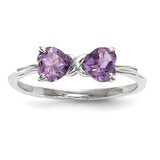 Amethyst Bow Ring 14k white Gold Polished XBS549, MPN: XBS549, 883957623498