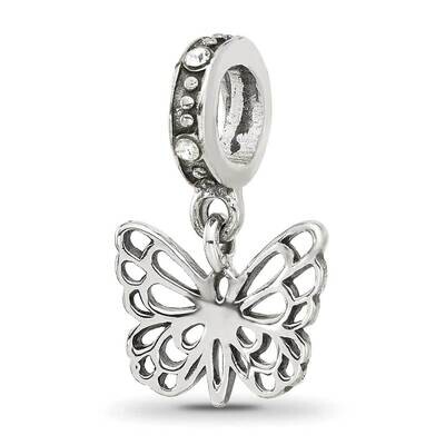 Swarovski Crystal Butterfly Dangle Bead Sterling Silver QRS4352, MPN: QRS4352,