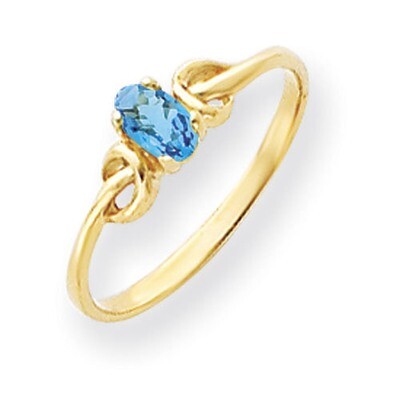 Blue Topaz Ring 14k Gold 5x3mm Oval Y4650BT, MPN: Y4650BT, 883957559902