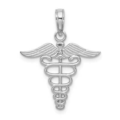 Caduceus Charm 14k White Gold K4935W, MPN: K4935W, 637218162321