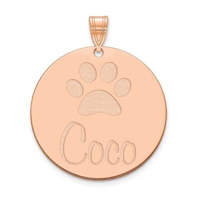Customized Circle Pendant 14k Rose Gold Large XNA1048R, MPN: XNA1048R,