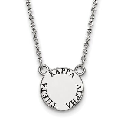 Kappa Alpha Theta Extra Small Enameled Pendant with 18 Inch Chain Sterling Silver SS014KAT-18, MPN:…