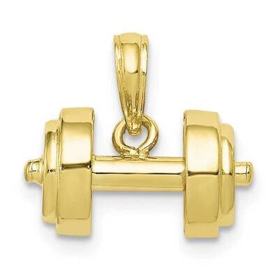 3-D Single Barbell Pendant 10k Gold 10C3562, MPN: 10C3562,