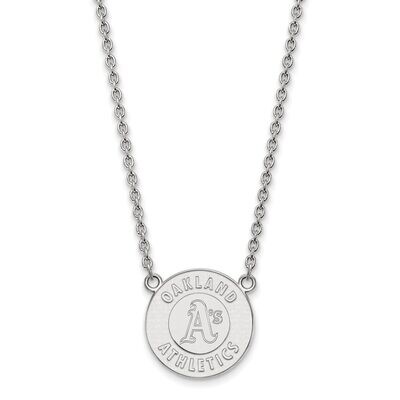 Oakland Athletics Large Pendant with Necklace Sterling Silver SS010ATH-18, MPN: SS010ATH-18, 886774…