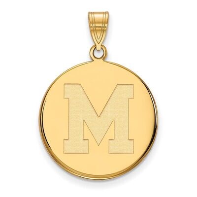 University of Memphis Large Disc Pendant 10k Yellow Gold 1Y041UMP, MPN: 1Y041UMP, 886774816715