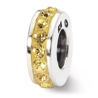 November Single Row Swarovski Elements Bead - Sterling Silver QRS1264NOV, MPN: QRS1264NOV, 88395730…