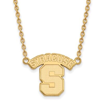 Syracuse University Large Pendant with Chain Necklace 10k Yellow Gold 1Y014SYU-18, MPN: 1Y014SYU-18…