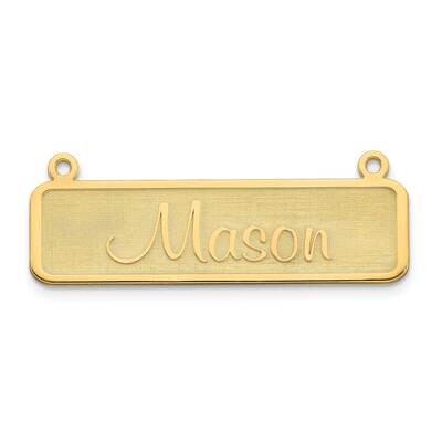 Satin Name Plate Bar Sterling Silver Gold-plated XNA82GP, MPN: XNA82GP, 886774556734